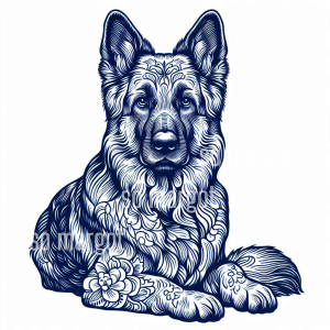 Duitse Herder Delfts Blauw